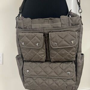 Lug Charleston Quilted Brown Shoulder Bag